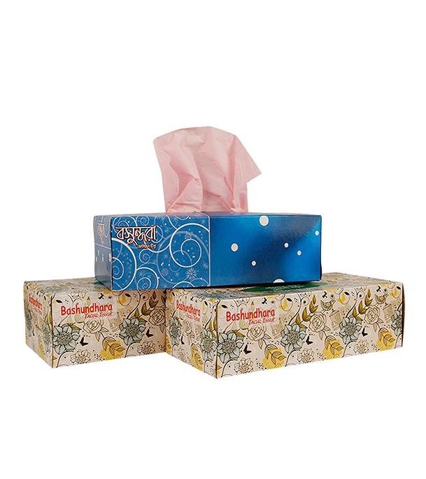Bashundhara Facial Tissue (150 pcs x 2-ply, Perfumed)